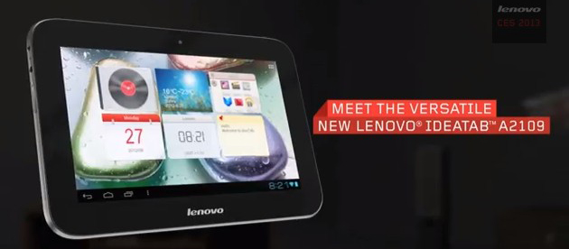 Новый дэвайс от Lenovo - планшет IdeaTab A2109 был аннонсирован на выставке IFA 2012 в Берлине - уже поступил к нам!